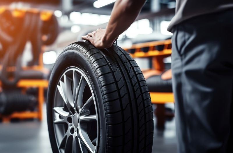 Technician replaces winter and summer tires for a safe ride.